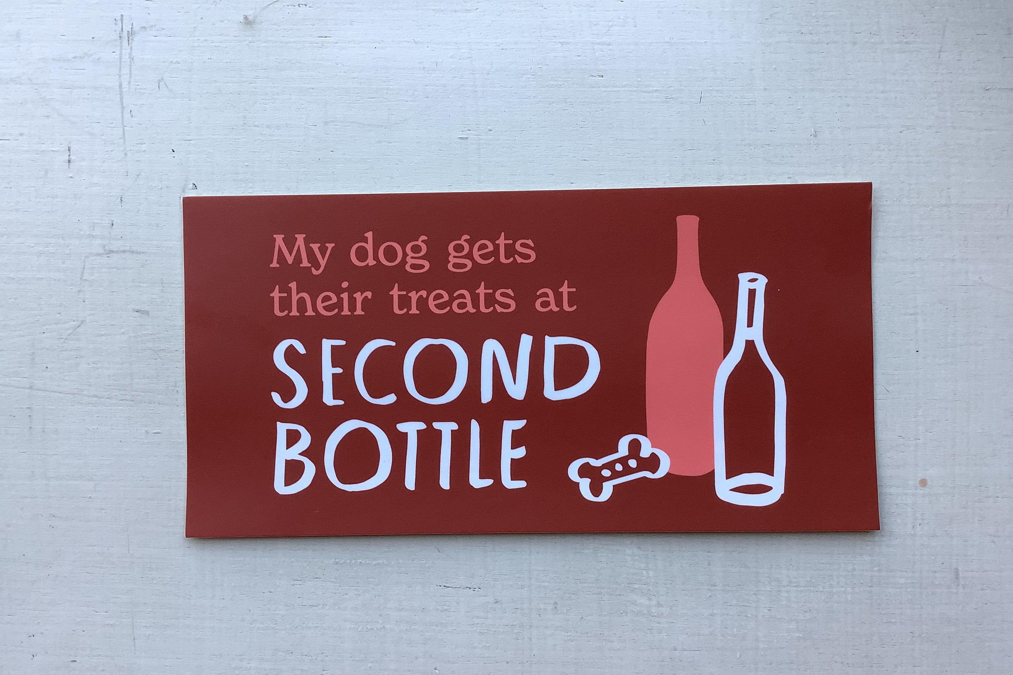 Second Bottle Bumper Sticker – Second Bottle Wine and Snack Shop