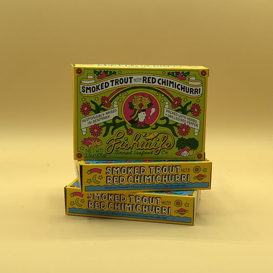 Fishwife Smoked Trout with Red Chimichurri