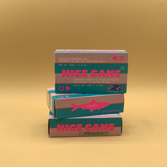 Nice Cans Smoked Sardines in Olive Oil and Sea Salt