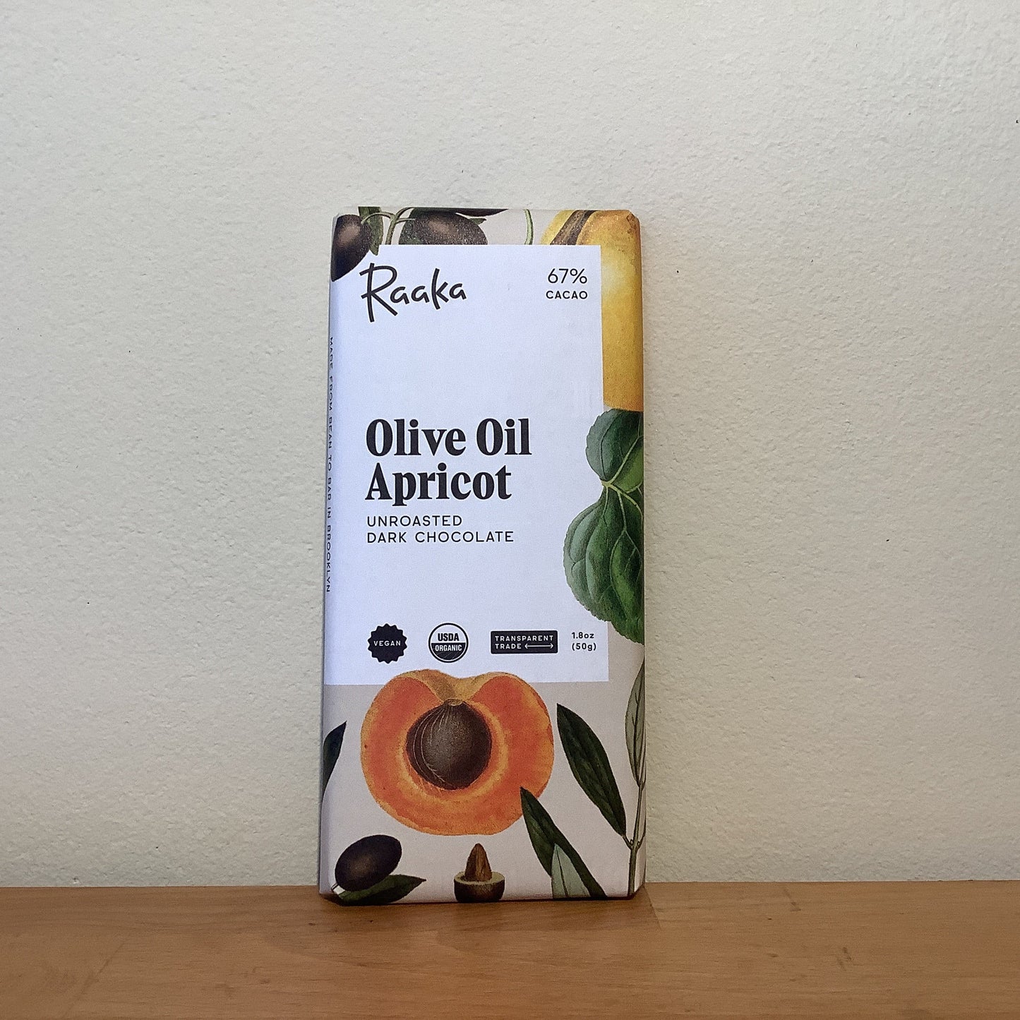 Raaka Olive Oil Apricot Chocolate Bar